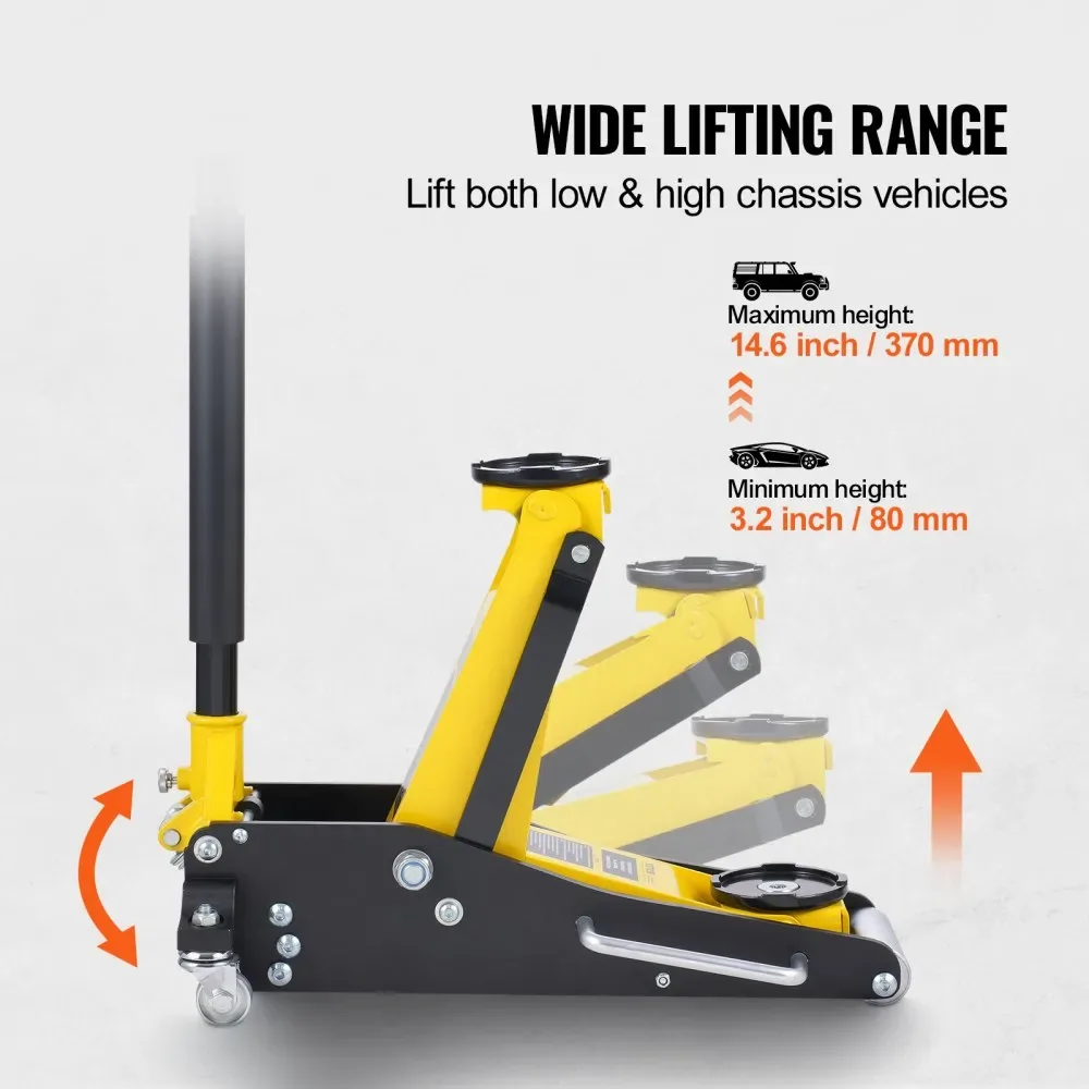 VEVOR Low Profile Floor Jack 2 Ton (4400 lbs) product image 3