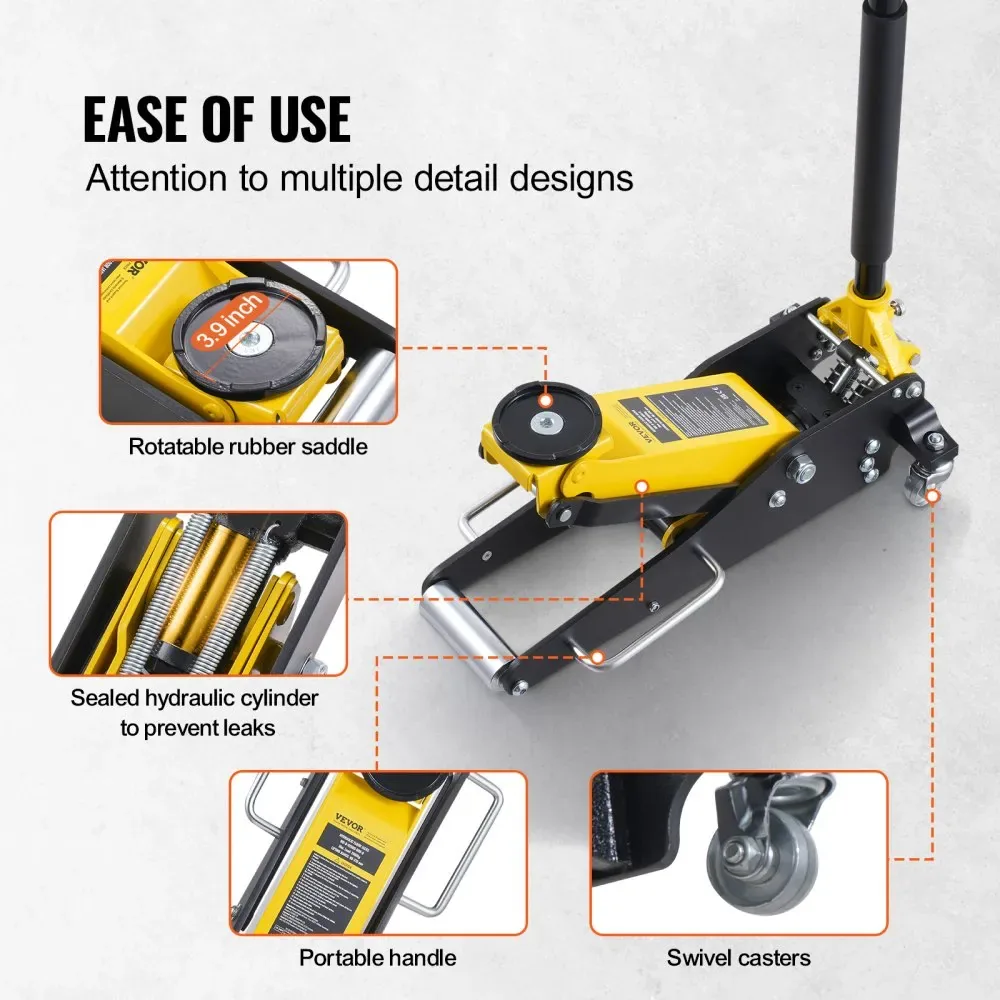 VEVOR Low Profile Floor Jack 2 Ton (4400 lbs) product image 6