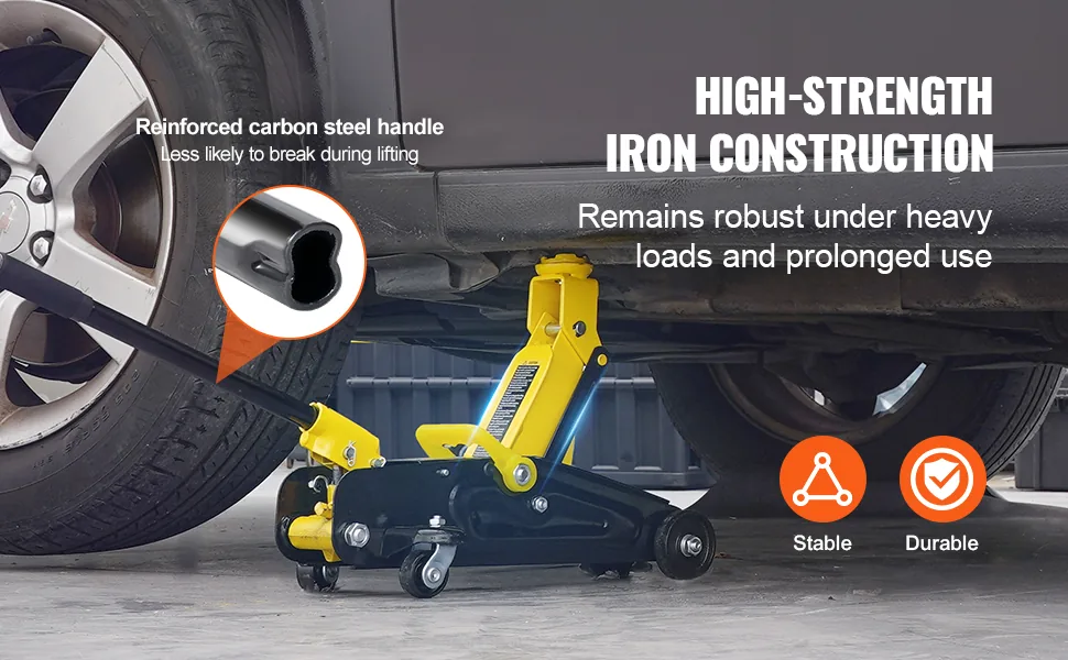 VEVOR 2 Ton Low Profile Floor Jack 4.9-13.2 in Hydraulic lifting power detail 2