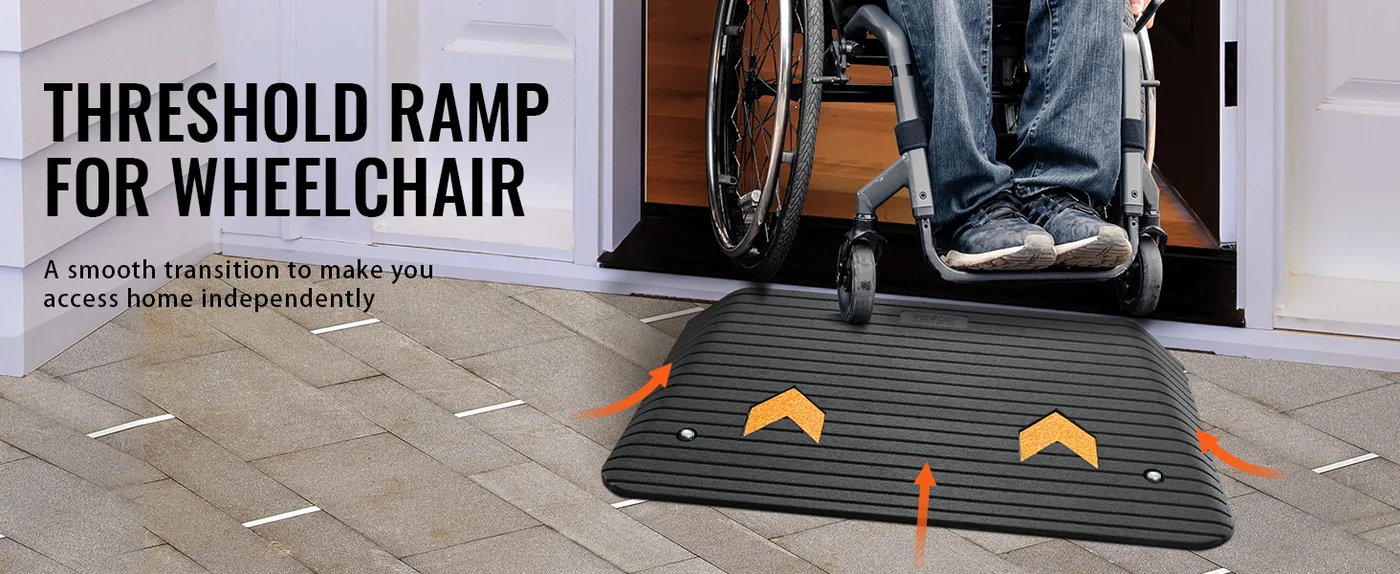 VEVOR Upgraded Rubber Threshold Ramp 3.5 inch H Smooth Transition