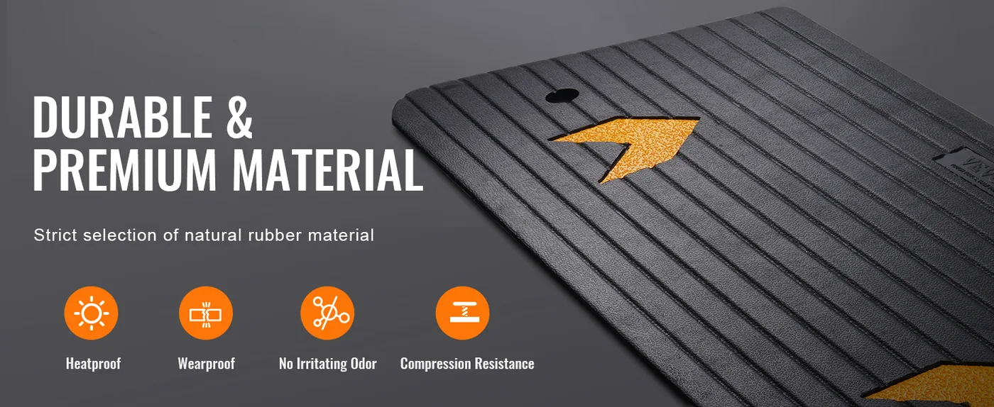 VEVOR Rubber Threshold Ramp 2 inch H Natural Rubber Material