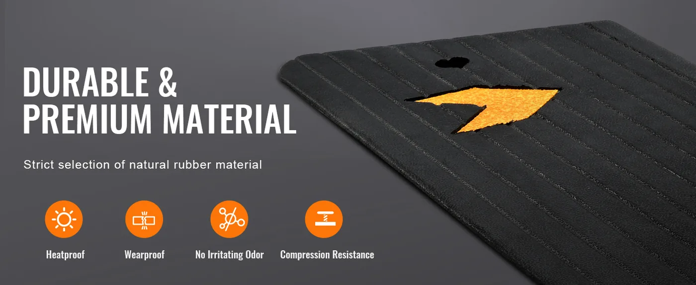 VEVOR Upgraded Rubber Threshold Ramp 1 inch H Natural Rubber Material