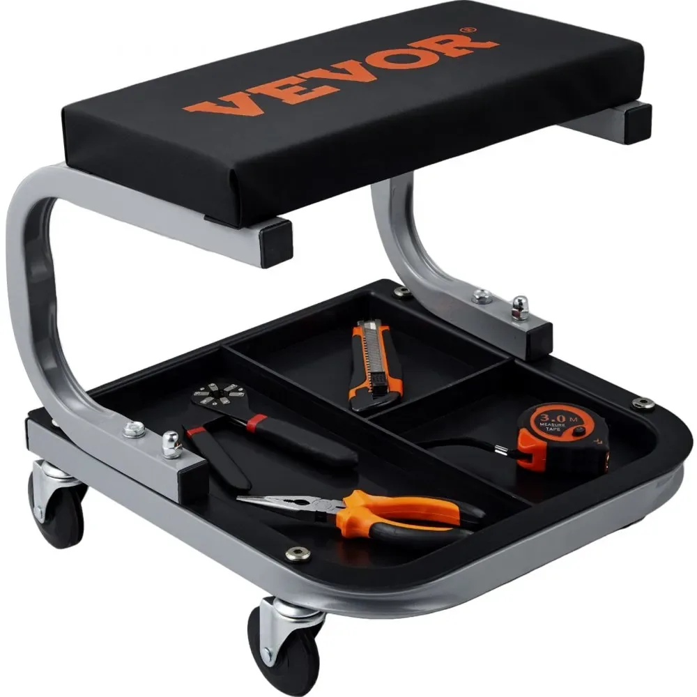VEVOR rolling garage stool front view