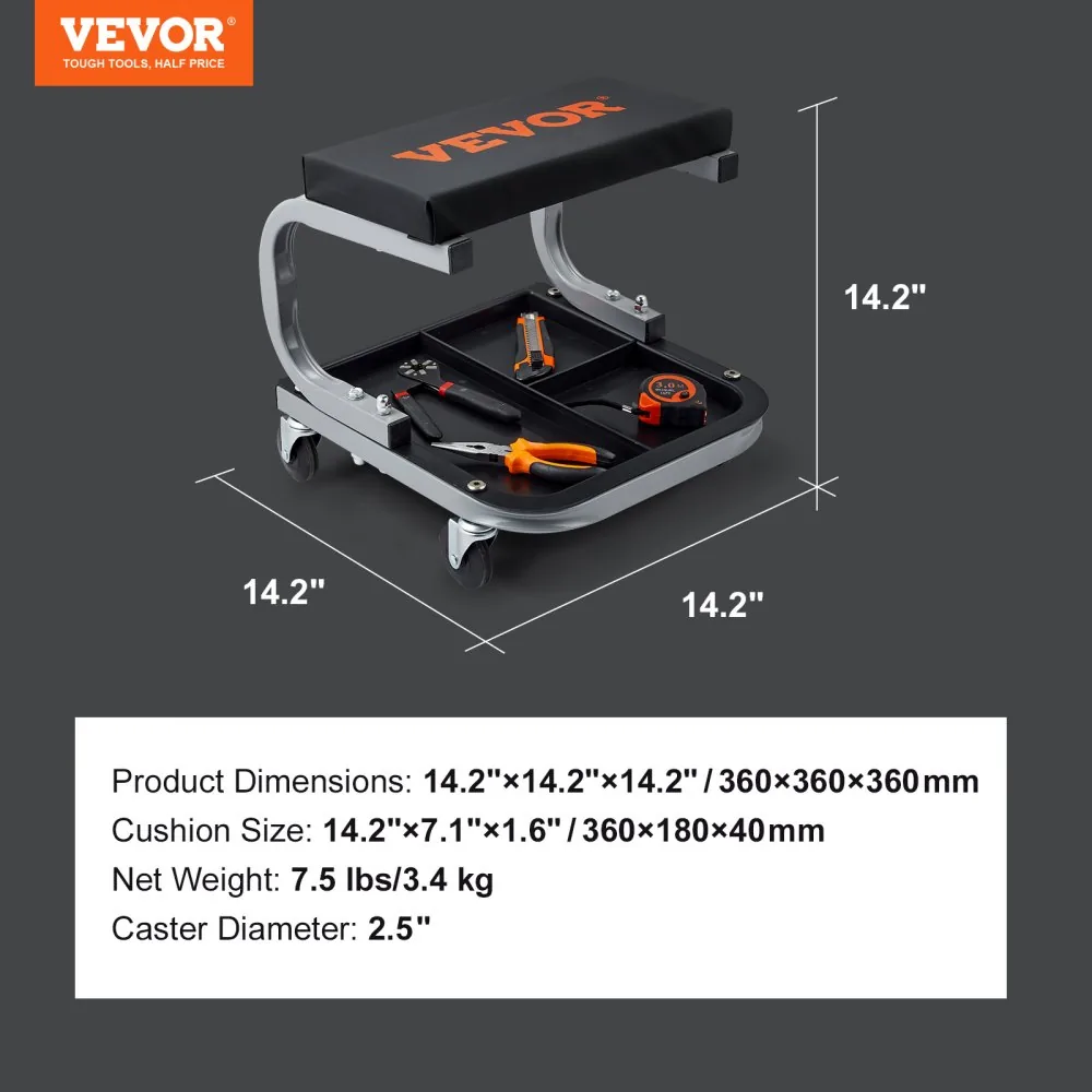 VEVOR garage creeper seat package parts