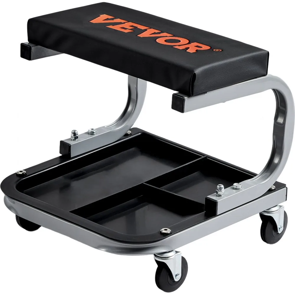 VEVOR creeper stool with tools on tray