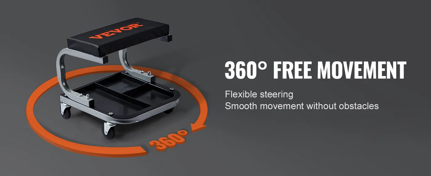 VEVOR Rolling Creeper Garage Seat 250 lbs Capacity Move with Ease