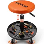 VEVOR Mechanic Stool 250 LBS Rolling with Tool Tray front view