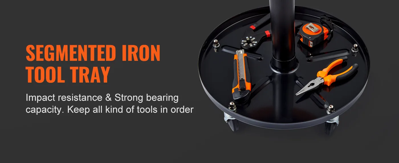 VEVOR Mechanic Stool 250 LBS Rolling with Tool Tray Locate Your Tools