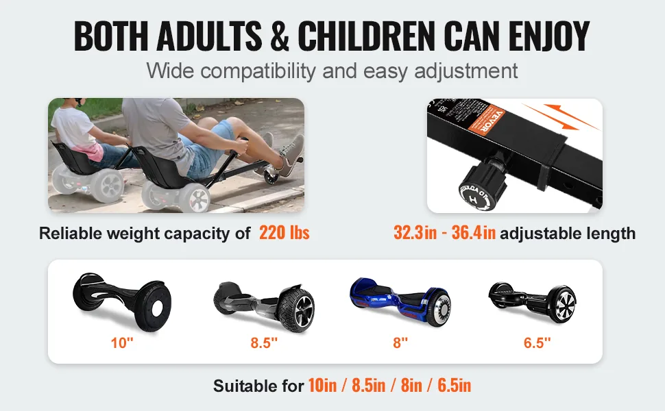 VEVOR Hoverboard Seat Attachment(Not included hoverboards) feature 1