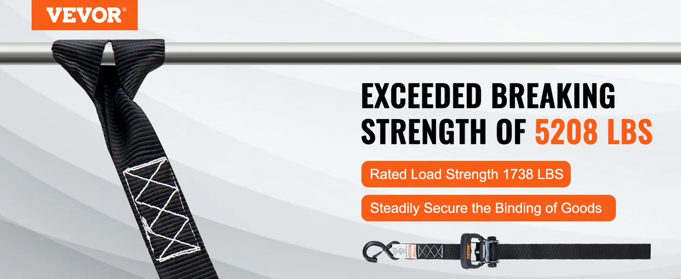 VEVOR Ratchet Tie Down Straps (4PK) 1.6 inch*8 ft overview