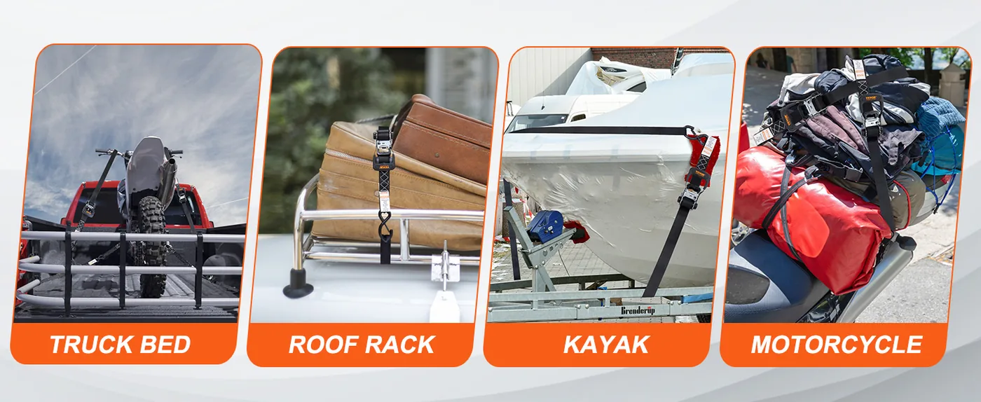 VEVOR Ratchet Tie Down Straps (4PK) 1.6 inch*8 ft feature 4