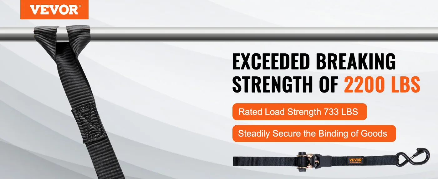 VEVOR Ratchet Tie Down Straps (4PK) 1 inch*15 ft overview