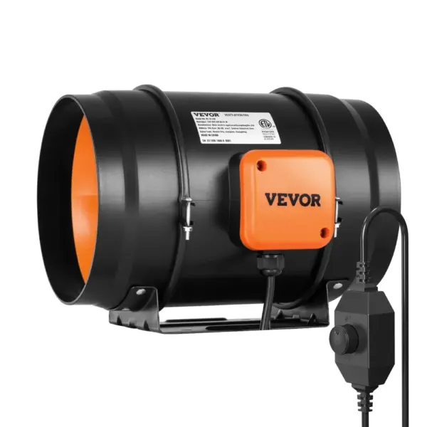 VEVOR Inline Duct Fan Standard Knob Speed Control AC 8 inch product image 1