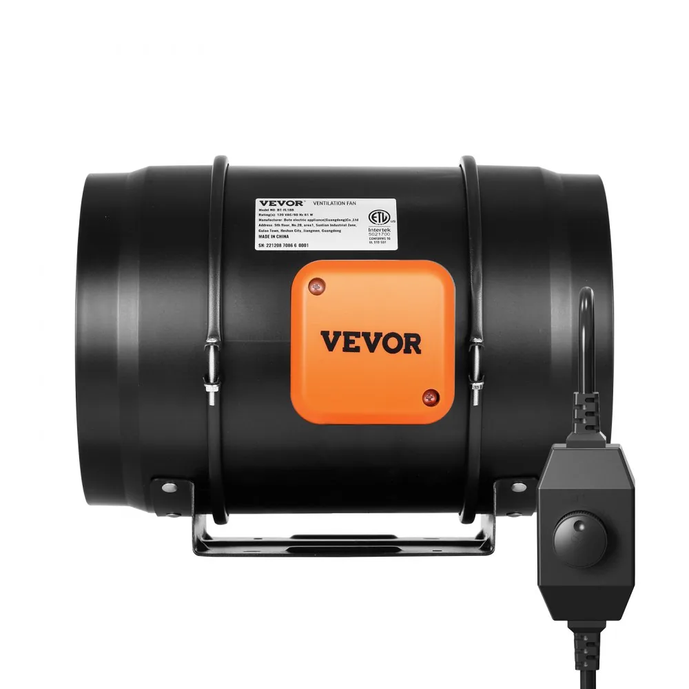VEVOR Inline Duct Fan Standard Knob Speed Control AC 8 inch product image 9