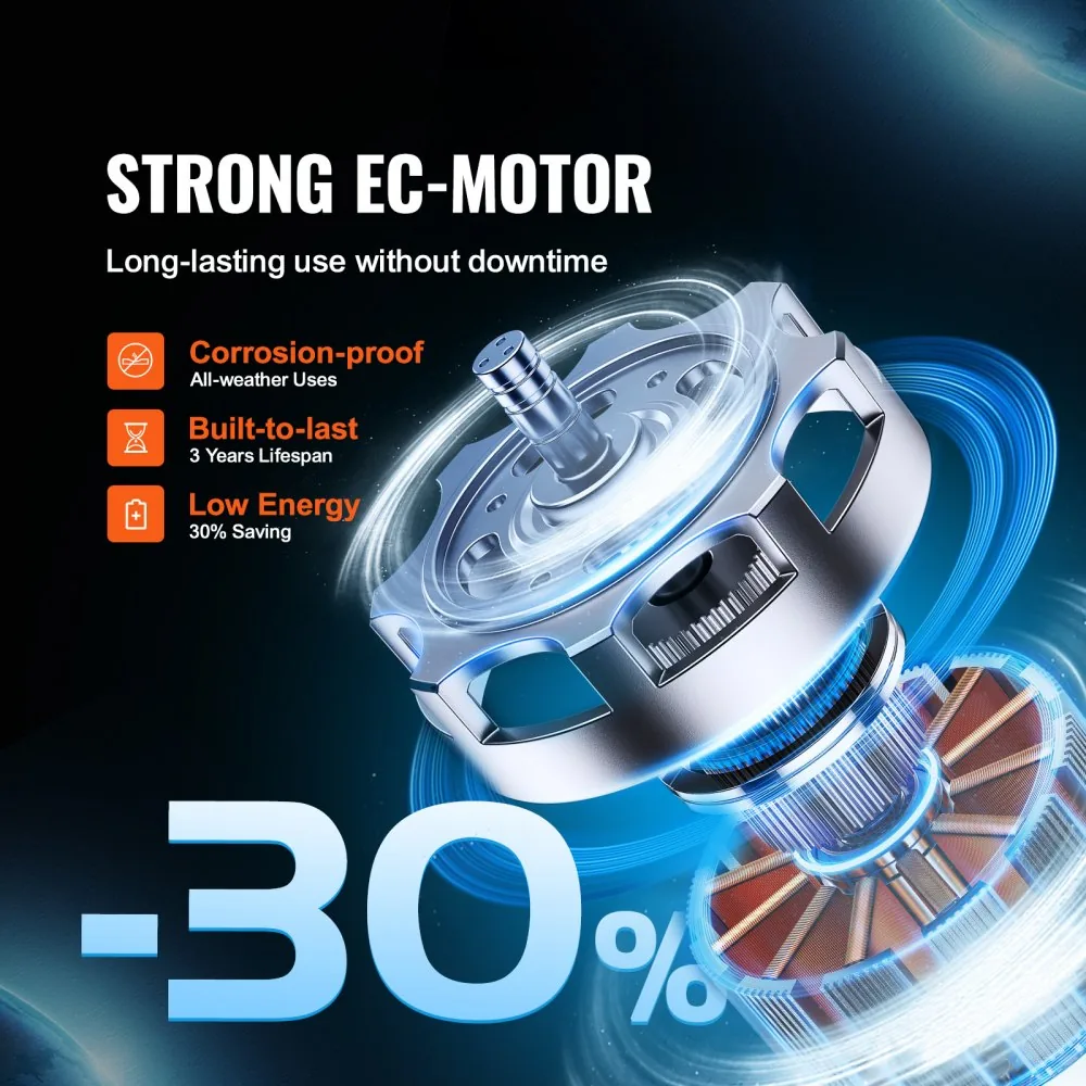 VEVOR Inline Duct Fan PWM Temperature & Humidity Control product image 3