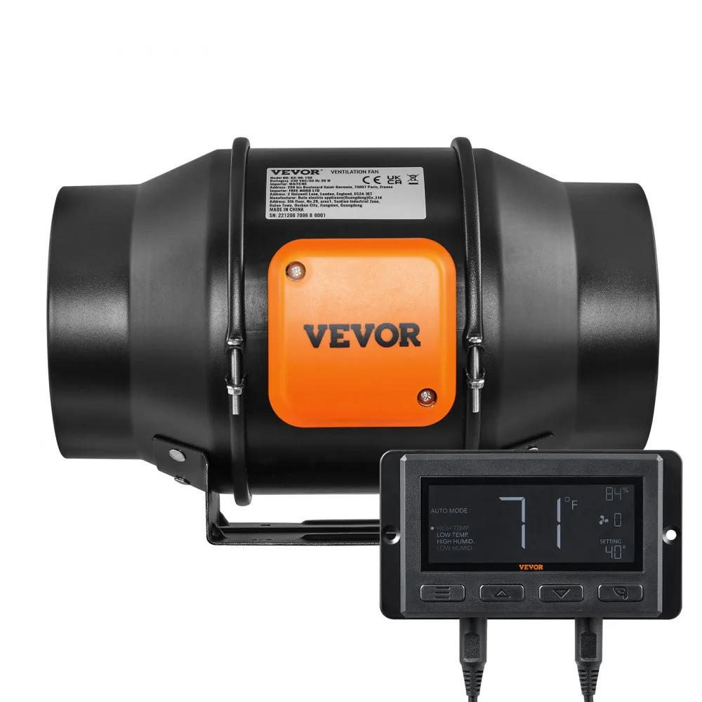 VEVOR Inline Duct Fan PWM Temperature & Humidity Control product image 9