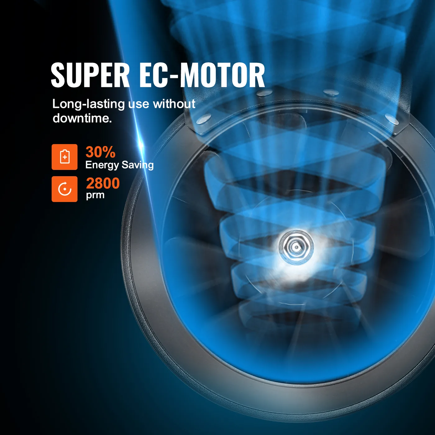 VEVOR Inline Duct Fan PWM Temperature & Humidity Control High-efficiency EC motor