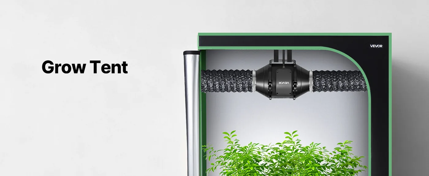 VEVOR Inline Duct Fan Without Controller AC 4 inch Grow Tent
