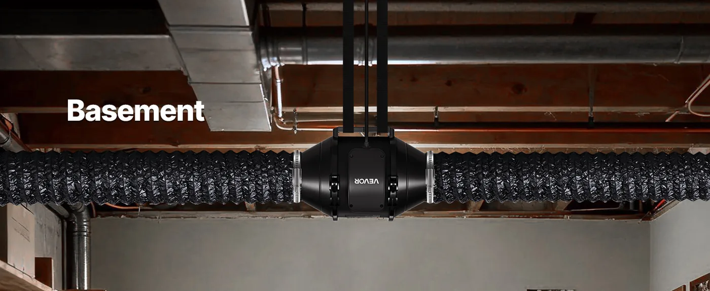 VEVOR Inline Duct Fan Without Controller AC 4 inch Basement