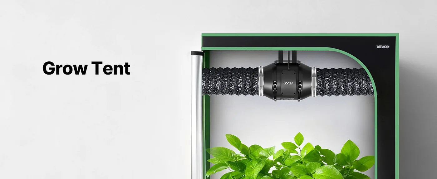 VEVOR Inline Duct Fan Without Controller AC 6 inch Grow Tent