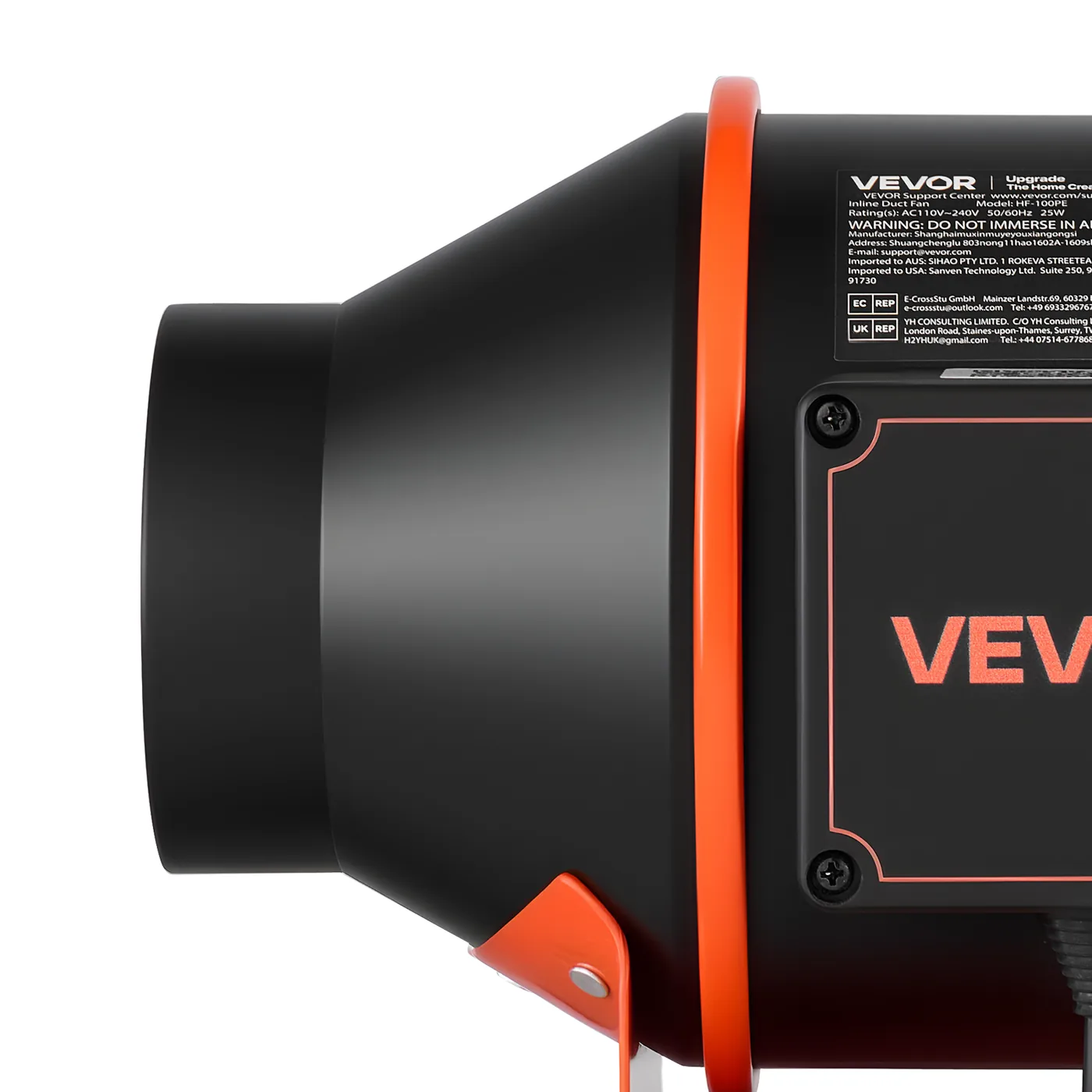 VEVOR Inline Duct Fan PWM Temperature & Humidity Control wit Lightweight Shell