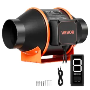 VEVOR Inline Duct Fan PWM Button Speed Control EC 4 inch product image 1