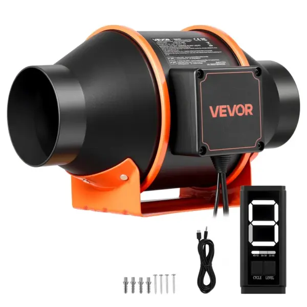 VEVOR Inline Duct Fan PWM Button Speed Control EC 4 inch product image 1