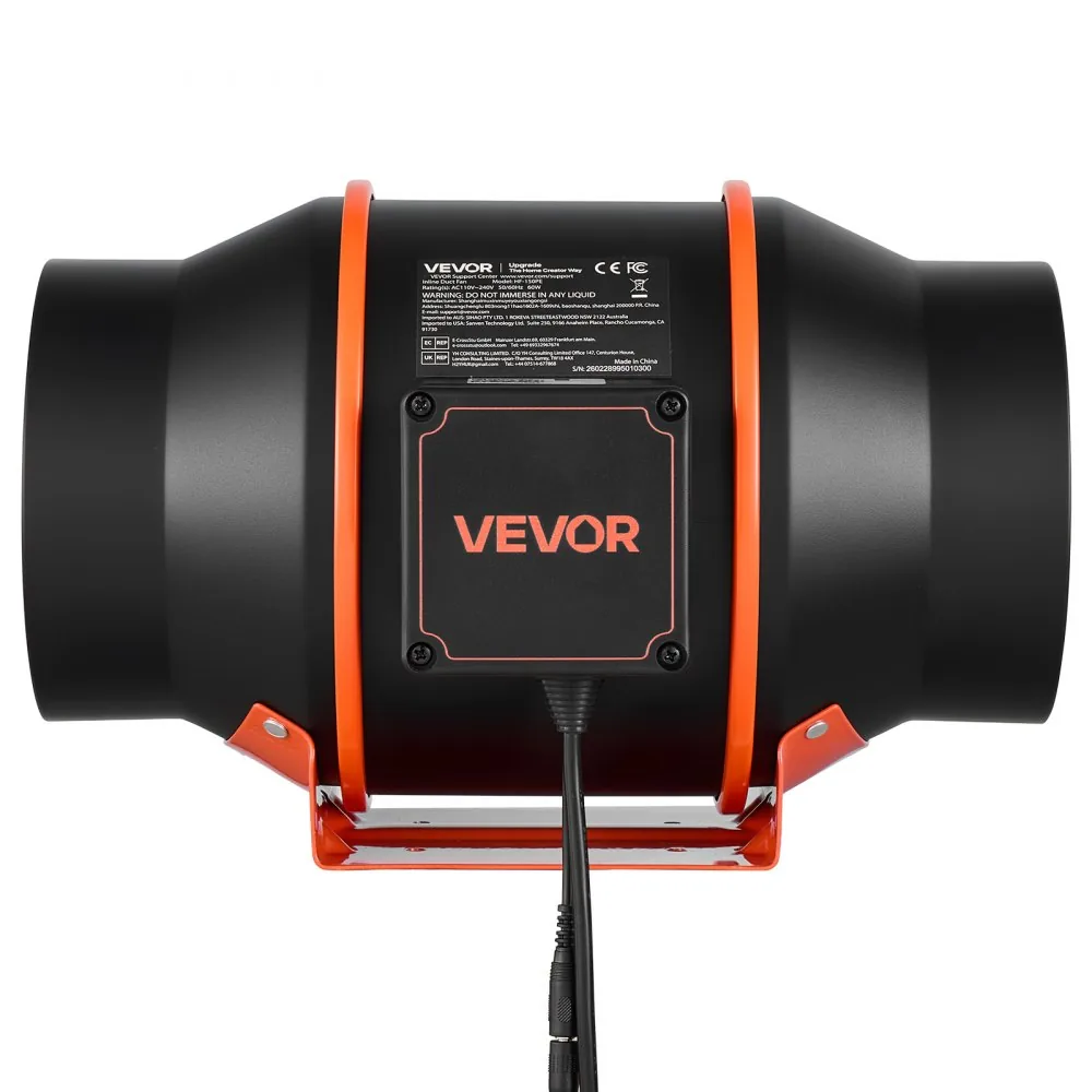 VEVOR Inline Duct Fan PWM Button Speed Control EC 6 inch product image 12