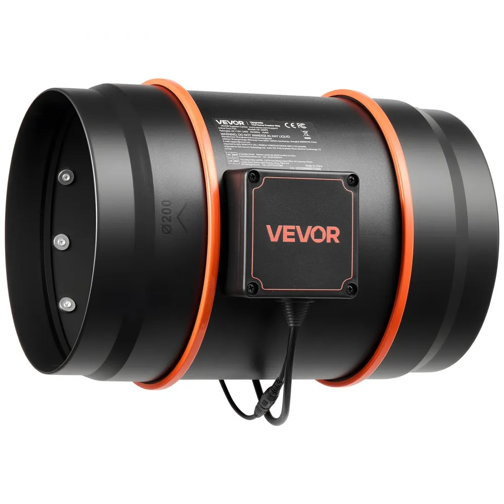 VEVOR Inline Duct Fan PWM Button Speed Control EC 8 inch product image 11