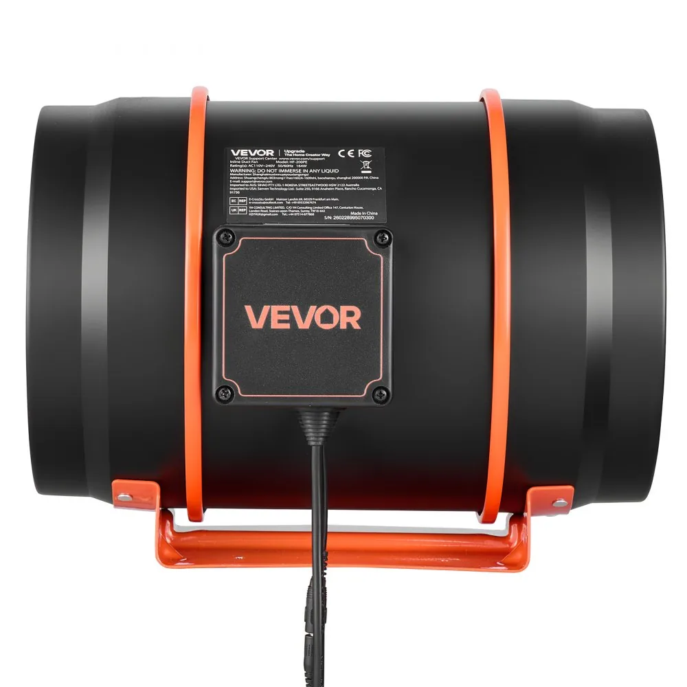 VEVOR Inline Duct Fan PWM Button Speed Control EC 8 inch product image 12
