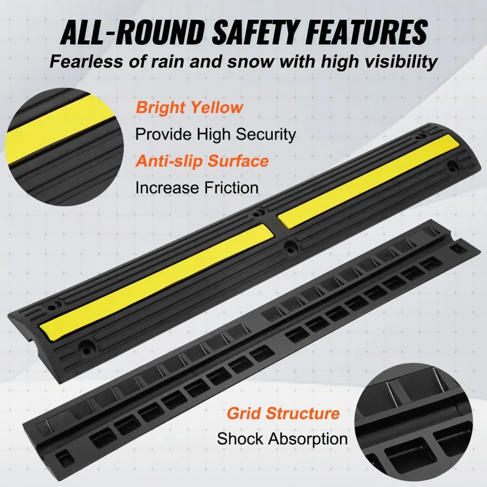 VEVOR cable protector ramp yellow stripe visibility