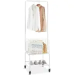 VEVOR Metal Rolling Laundry Basket with Hanging Garment Rack product image 1