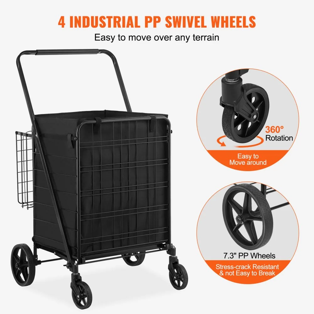 VEVOR Folding Shopping Cart with Removable Waterproof Liner product image 4