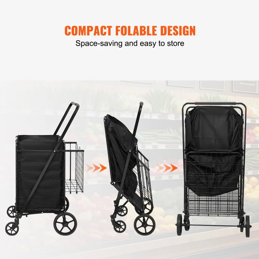VEVOR Folding Shopping Cart with Removable Waterproof Liner product image 5