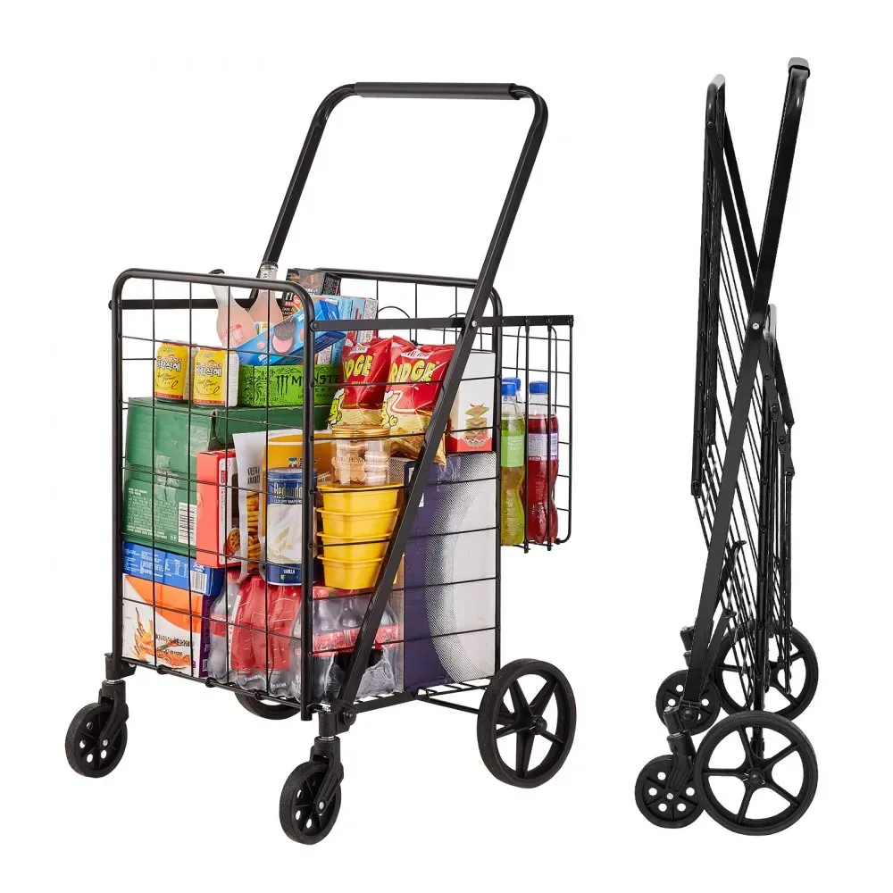 VEVOR Folding Shopping Cart Static Load 106 lbs, Dynamic Loa product image 1