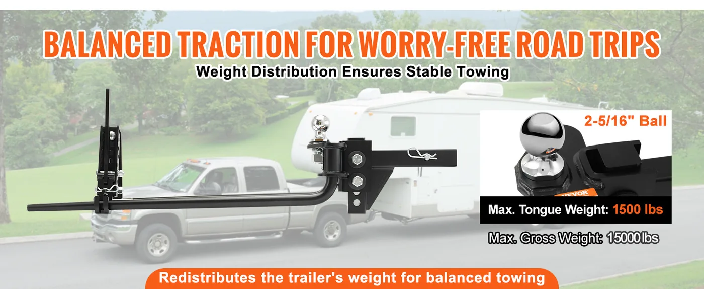VEVOR Weight Distribution Hitch 1500 lbs feature 2