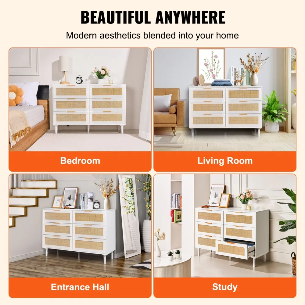 VEVOR rattan dresser package contents