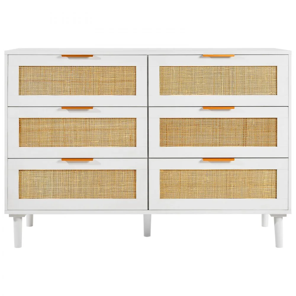 VEVOR rattan dresser open drawers