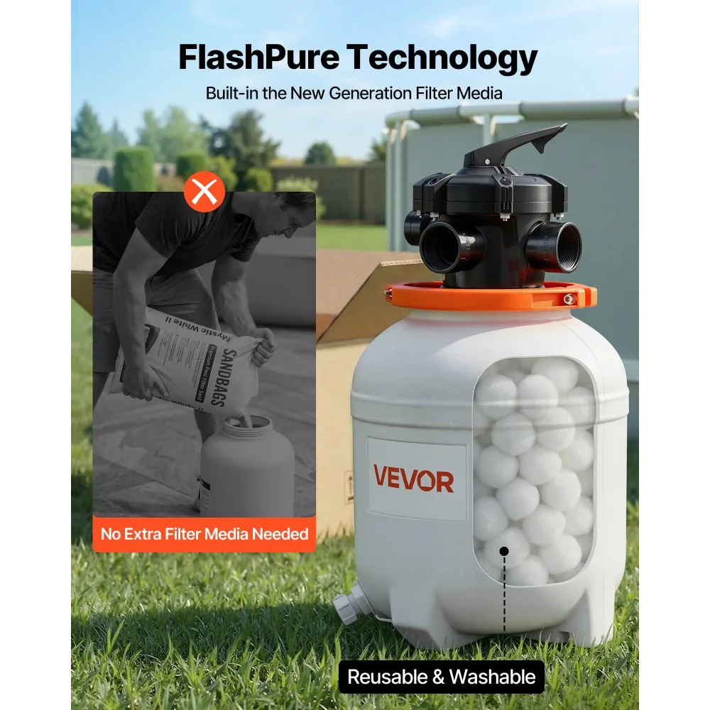 VEVOR sand filter pump filter ball media