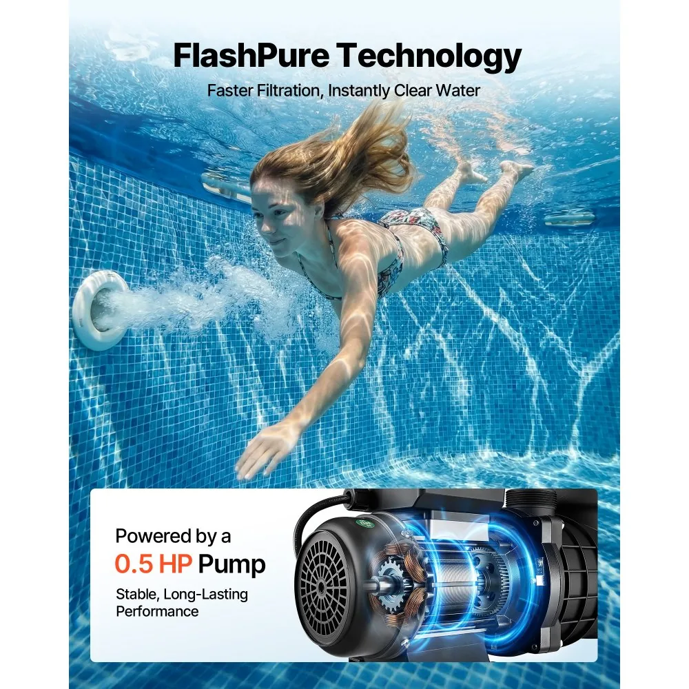 VEVOR sand filter pump 0.5 HP motor