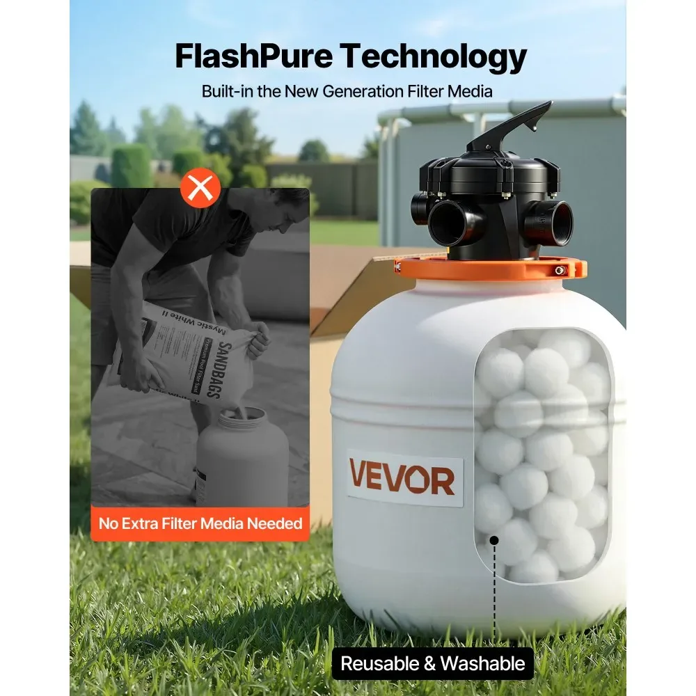 VEVOR sand filter pump filter ball media