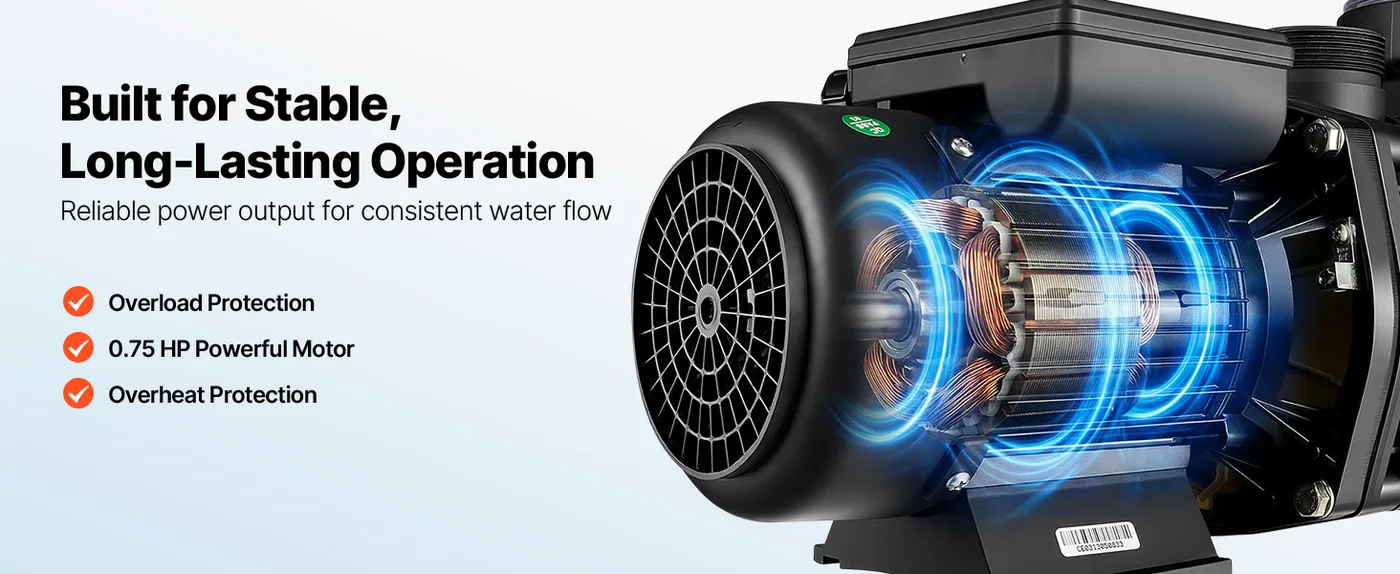 VEVOR 16 in Sand Filter Pump for Above Ground Pool 16 inch Long-Term Use