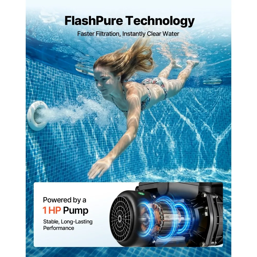 VEVOR sand filter pump 1 HP motor