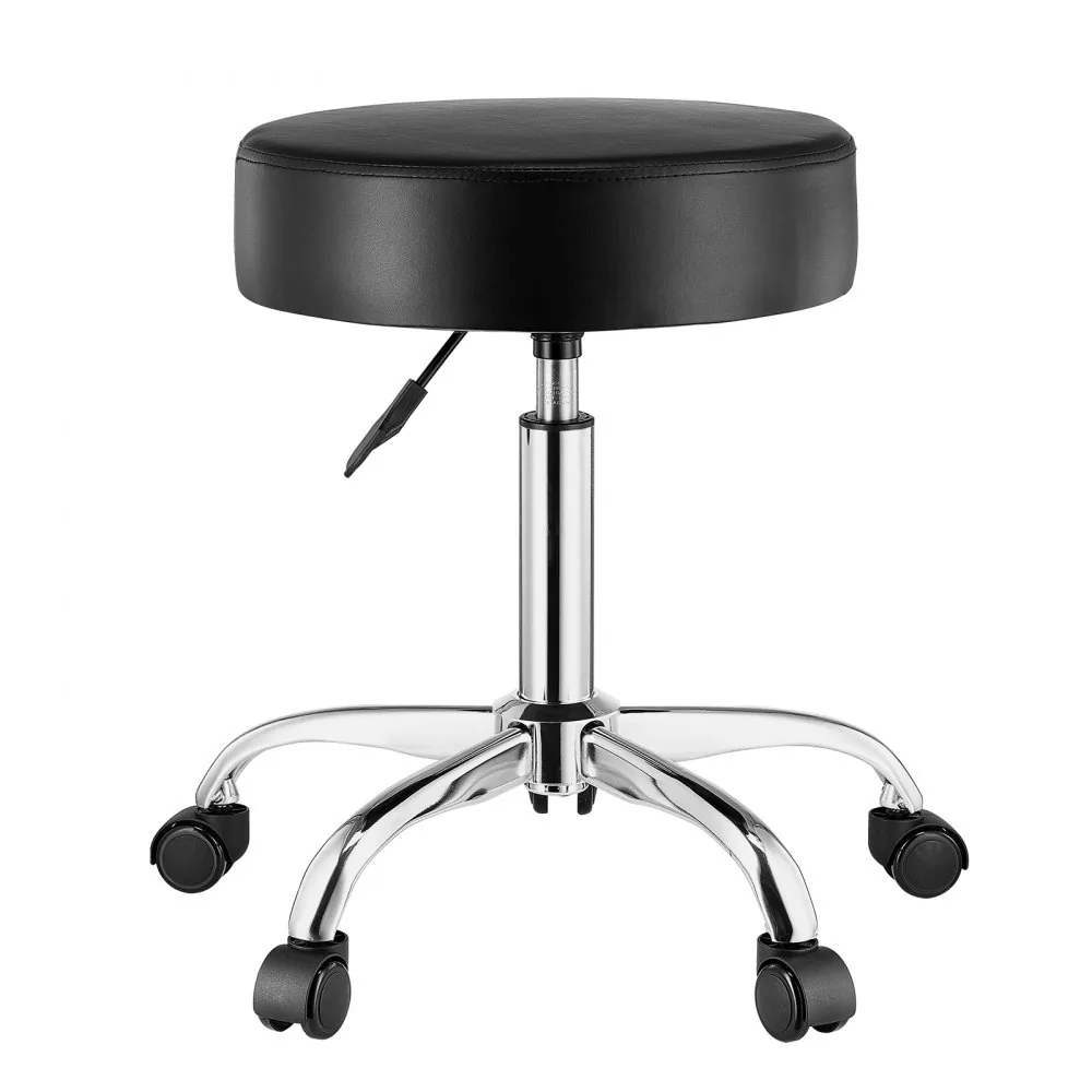 VEVOR Black Rolling Stool with Wheels 450 LBS Adjustable performance detail