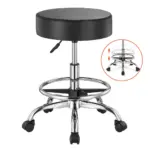 VEVOR Rolling Stool with Foot Rest 450 LBS Height Adjustable front view