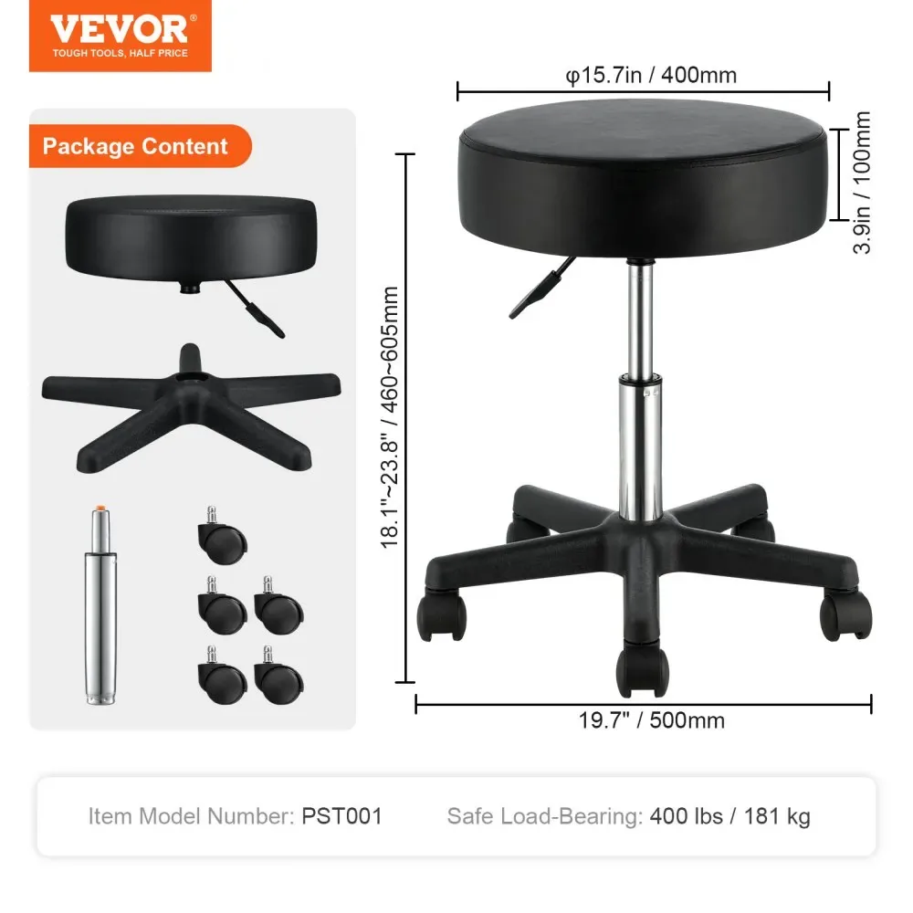 VEVOR rolling stool package contents