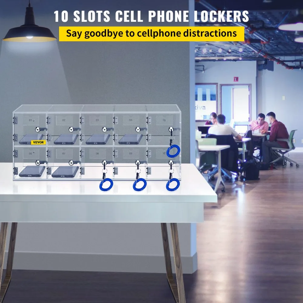 VEVOR Cell Phone Storage Locker 10 Slots with Keys in use