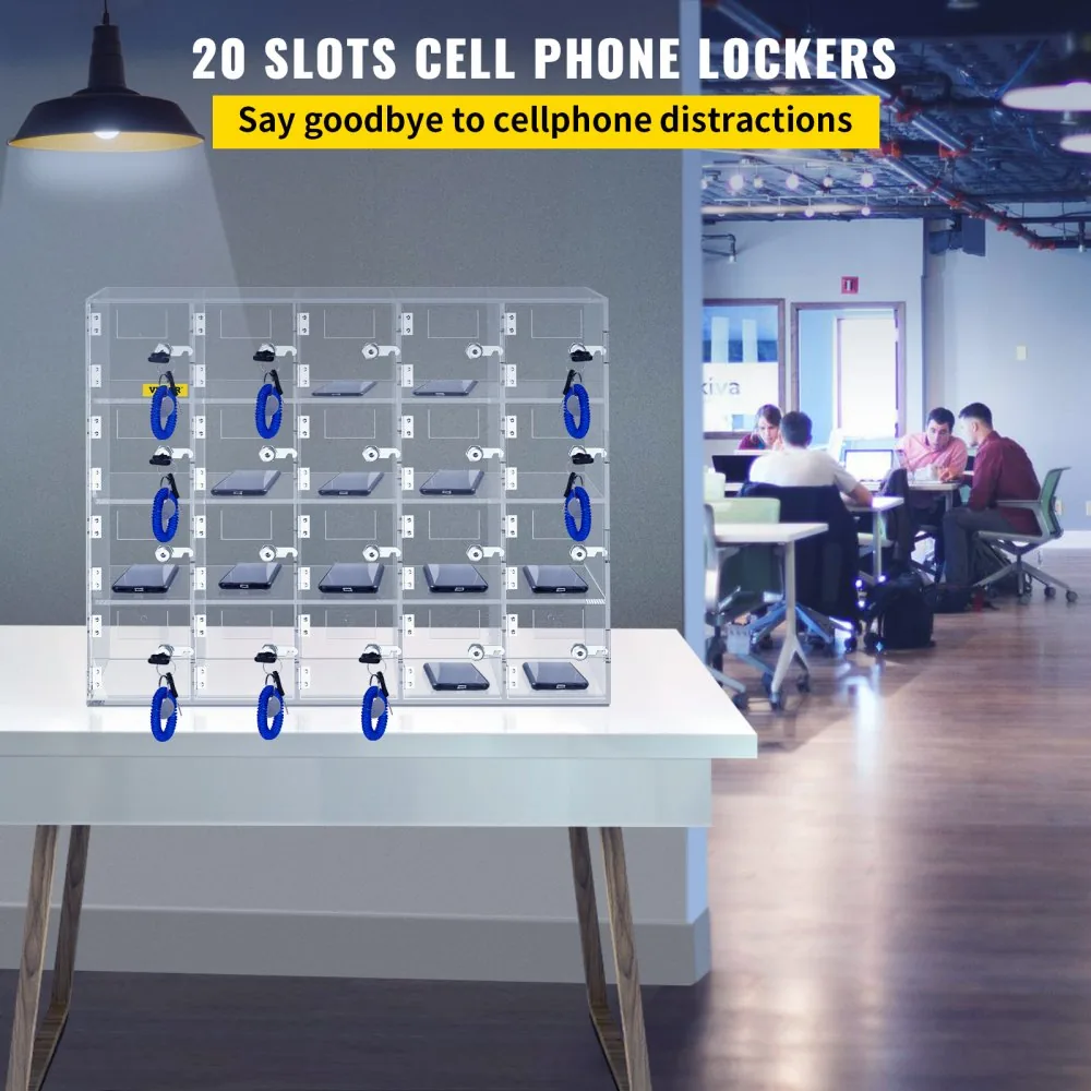 VEVOR Cell Phone Storage Locker 20 Slots with Keys in use