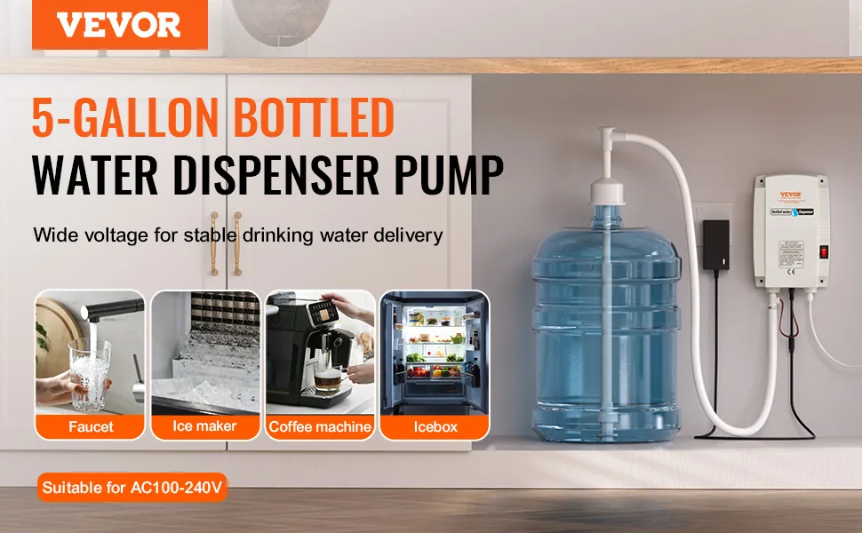 VEVOR Bottled Water Dispenser Pump System Single Inlet Pipe overview