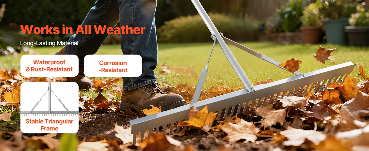 VEVOR Landscape Rake 36 inch 102 inch feature 2